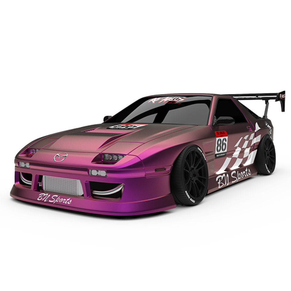 Mazda RX7 FC BN Sports Body Shell, 202mm - Clear Unpainted – asbo-rc