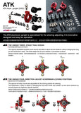 MST / 820123R / ATK Aluminium Upright Set - 2WD / Color: Red