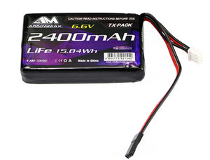 Arrowmax LiPo Transmitter Battery Pack - 2400Mah 6.6V - Fits Futaba 4Pk/4Px/4Pv/7Px