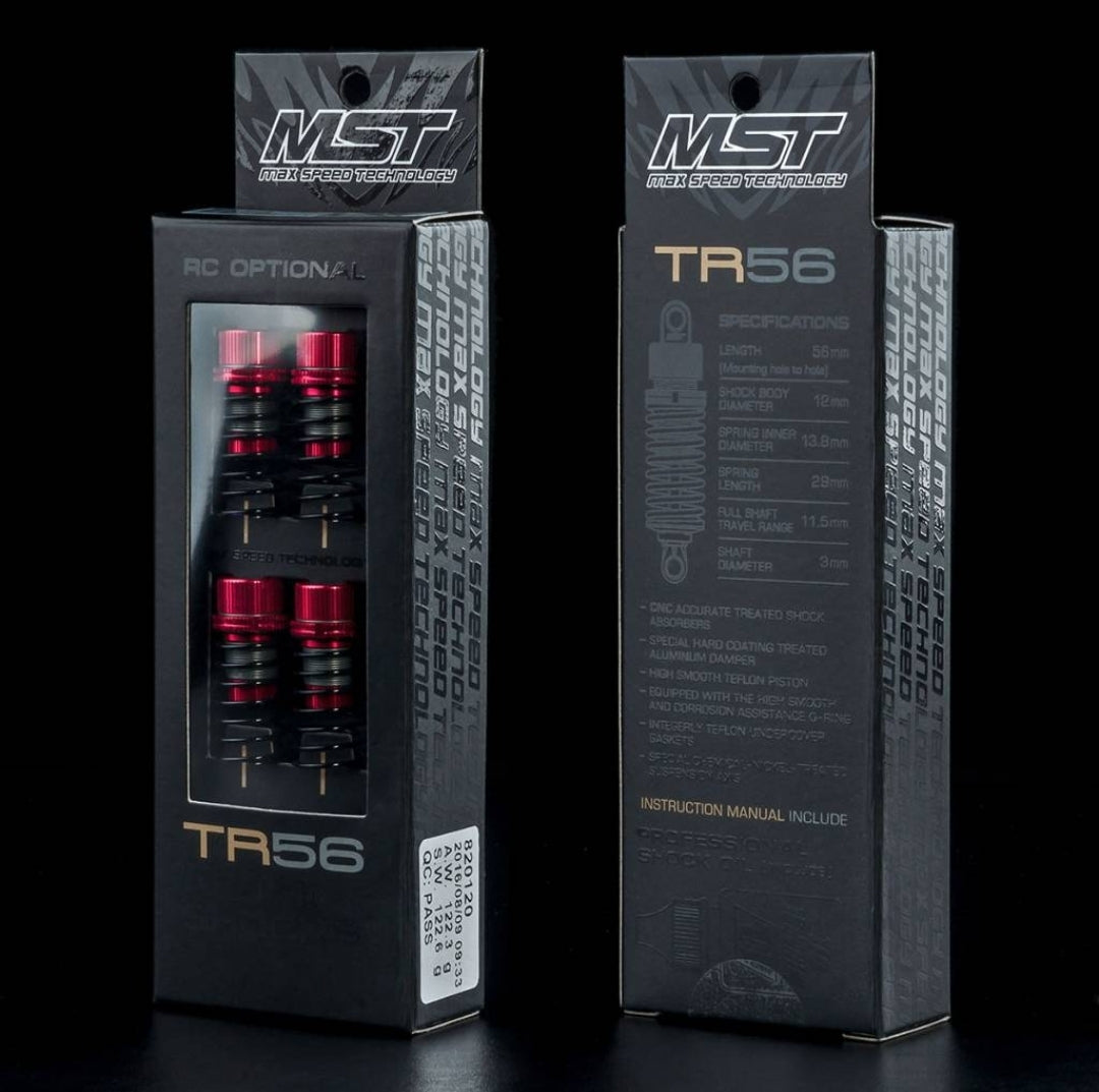 MST TR56 Aluminum Damper Suspension Shock Set Red or Black
