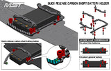 Mst carbon short battery holder(red)