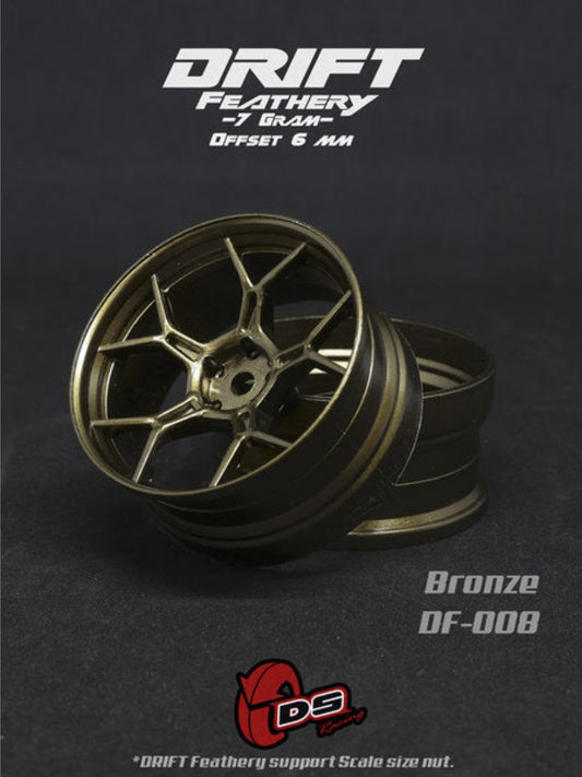 DS Racing / DF-008 / Drift Feathery 5Y Spoke Wheel (2pcs) / Bronze / +6mm offset