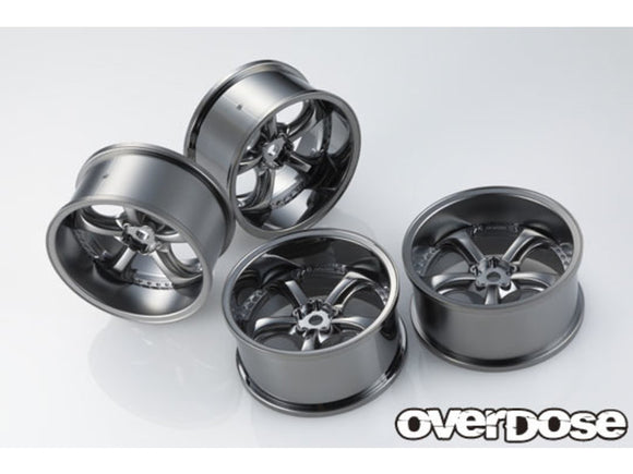 Overdose / OD2727 / Work VS KF / Color: Matte Black Metal Chrome / Offset: 5mm