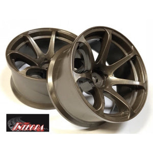 Rc Drift Wheels various offset Topline integra Asbo Rc  set of 2 silver dot high traction